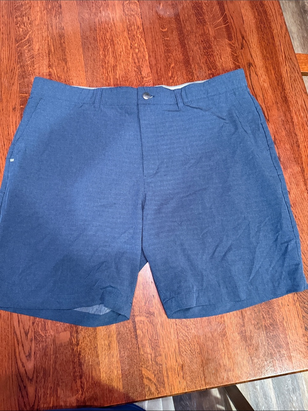 adidas Men's Navy Blue Everyday Flat-Front Shorts